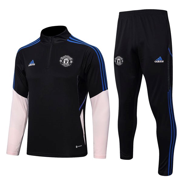 Sudadera De Training Manchester United 2022/23 Negro Rosa